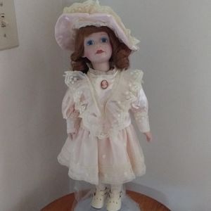 Porcelain Doll VINTAGE Handmade Body/Clothes 1986